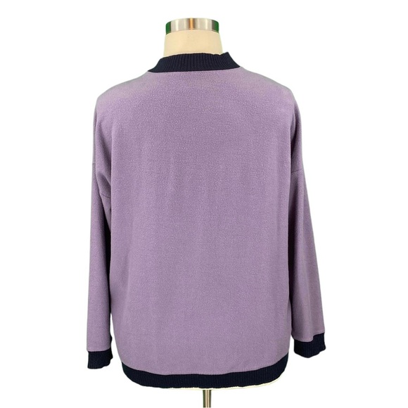 Xersion Purple Zip Shoulder Knit Sweater - Picture 9 of 15
